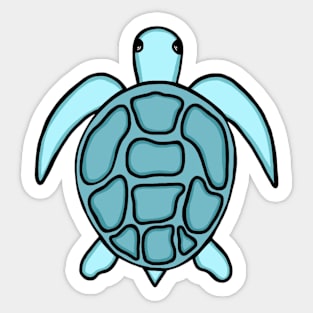 Super Cute And Adorable Light Blue Turtle Sticker